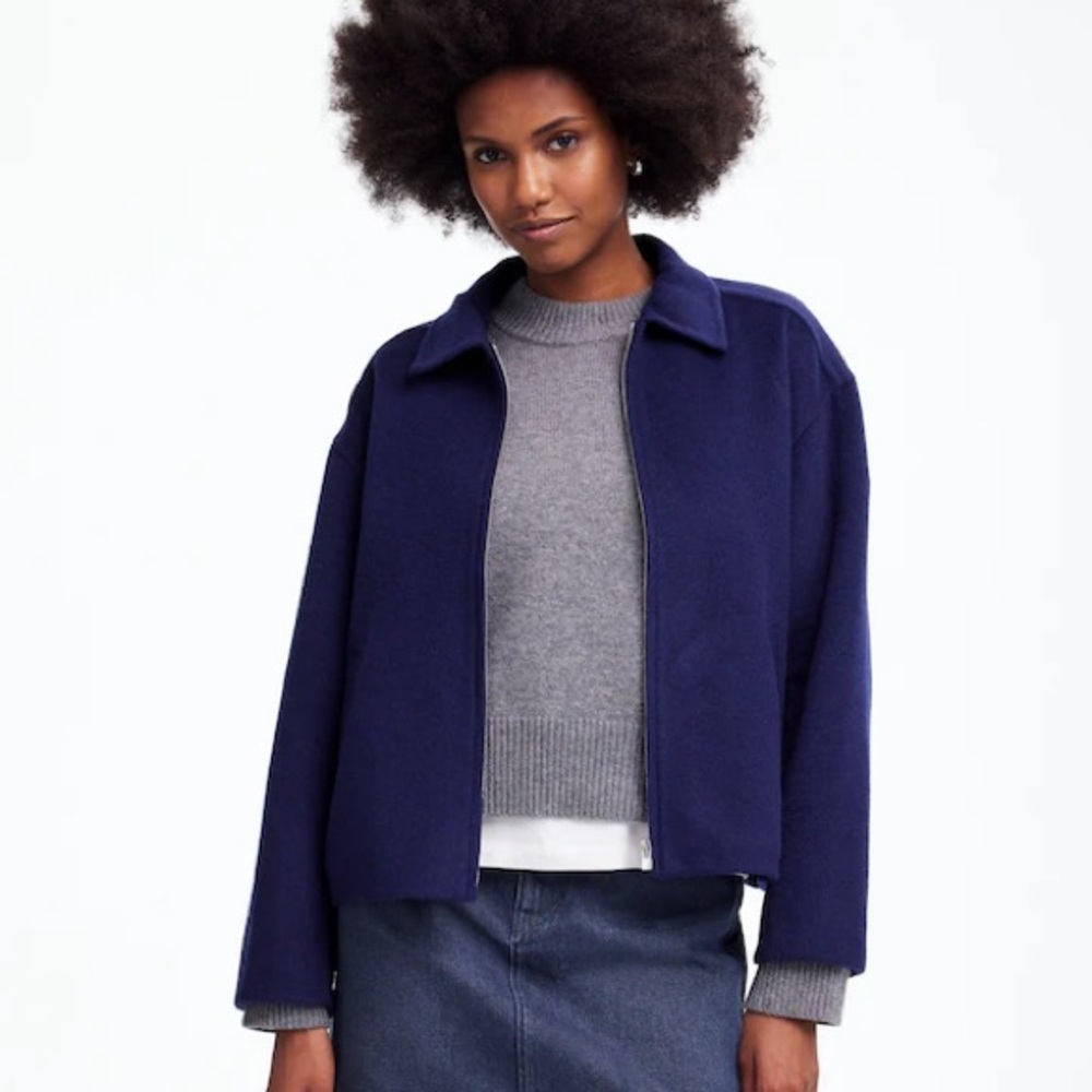 Madewell NWT Double-Faced Rounded-Sleeve Jacket - Picture 2 of 8